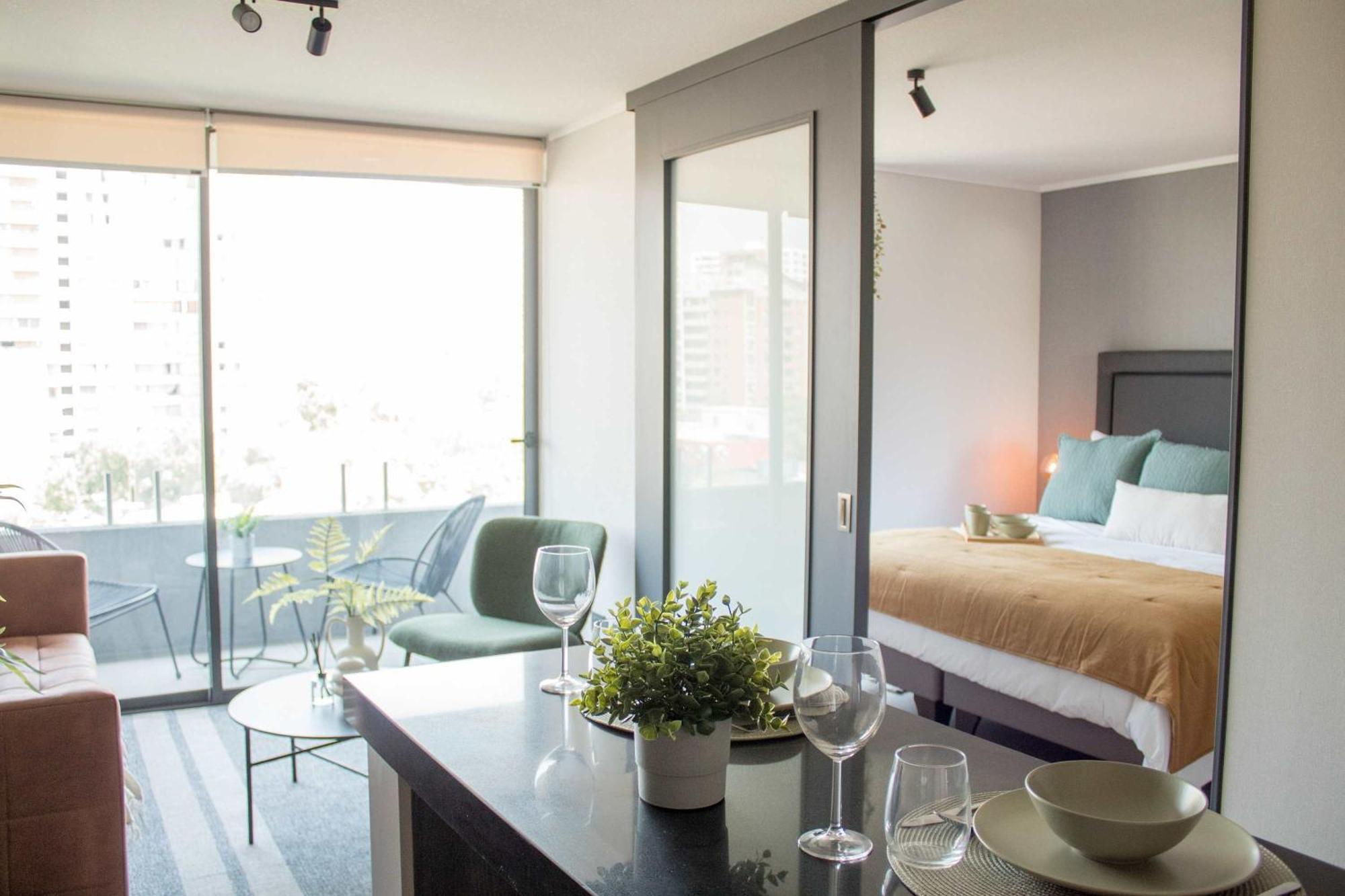 Hom I Amplio Y Luminoso Depto Top1 2pax En Nunoa Apartamento